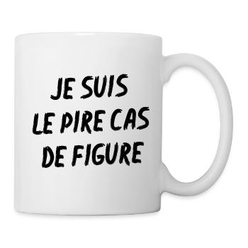 je suis le pire cas de figure - Mug blanc - blanc - Droite