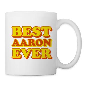 Aaron First Name Gift - Best Aaron Ever - Mug - white - Right