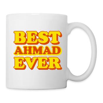 Ahmad Vorname lustiges Geschenk - Tasse - Weiß - Rechts