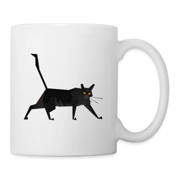 Illustration Cat (Black Cat) - flat cat - Mug - white - Right
