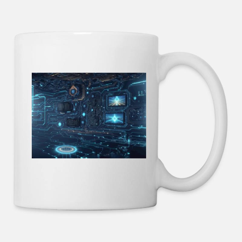 Synthèse de l’avenir de la technologie - Mug blanc - blanc