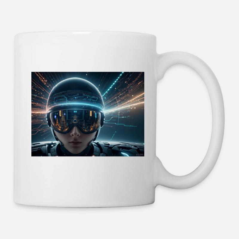 Synthese der Technologie-Zukunft - Tasse - Weiß