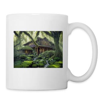 magical house in the woods - Mug - white - Right