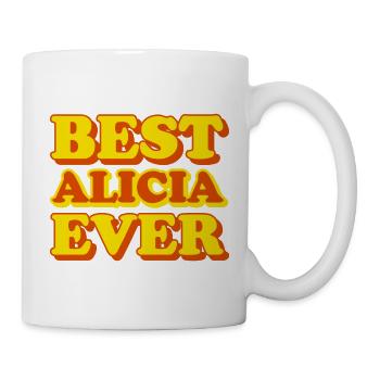 Alicia Vorname lustiges Geschenk - Tasse - Weiß - Rechts