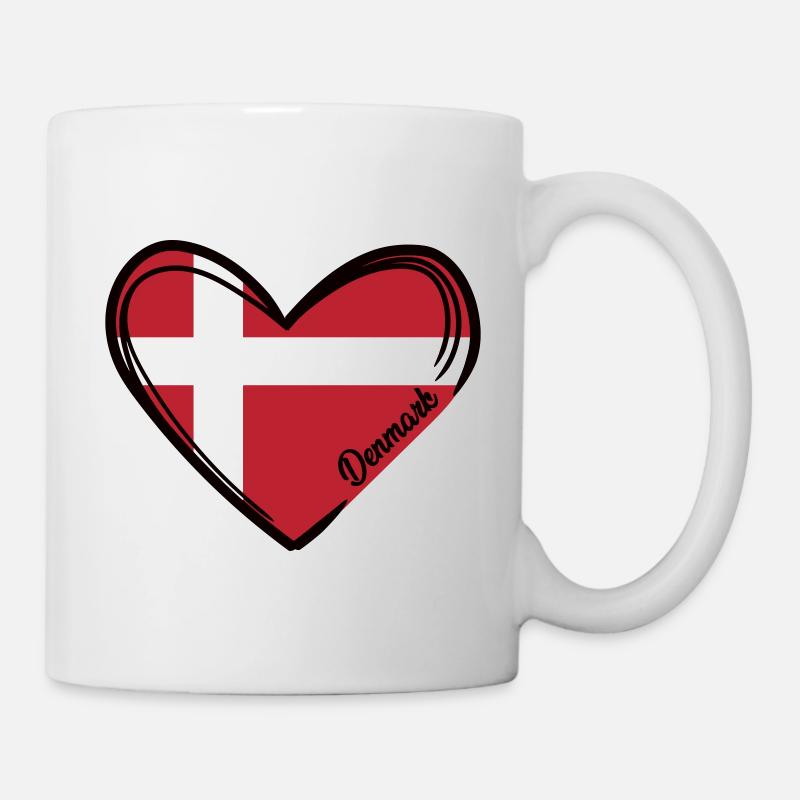 Danemark - Coeur - Dänemark Herz - Mug blanc - blanc