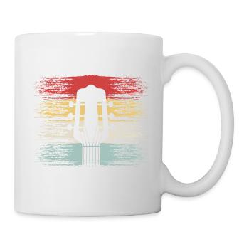 akustische Gitarre Retro Gitarrist Geschenkidee - Tasse - Weiß - Rechts