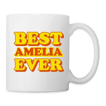 Amelia Vorname Lustiges Geschenk - Tasse - Weiß - Rechts