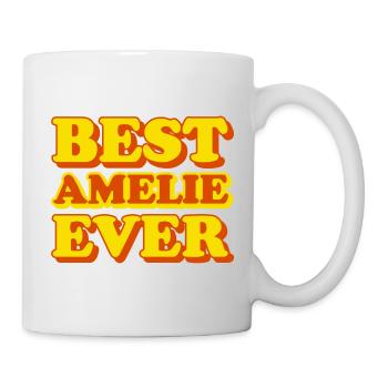 Amélie Prénom Drôle de cadeau - Mug blanc - blanc - Droite