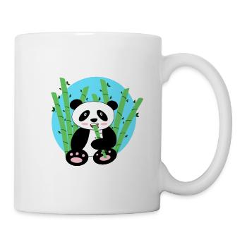 Panda und Bambus - Tasse - Weiß - Rechts