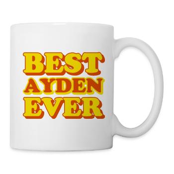 Ayden Vorname Lustiges Geschenk - Tasse - Weiß - Rechts