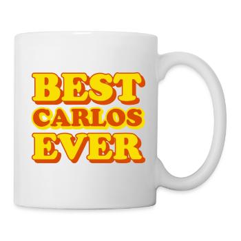 Carlos Vorname Lustiges Geschenk - Tasse - Weiß - Rechts