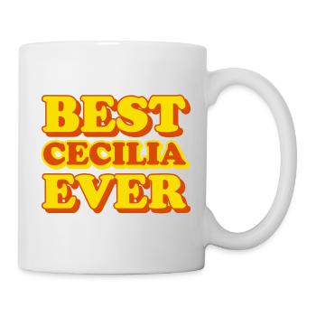 Cecilia Vorname lustiges Geschenk - Tasse - Weiß - Rechts
