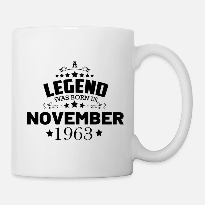 Geburtstag Legend November 1963 Unvergesslich - Tasse - Weiß