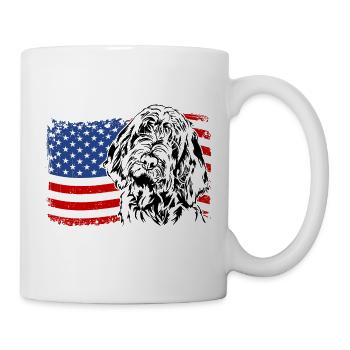 Spinone Italiano America Flag Dog Dogs Wilsigns - Mug - white - Right