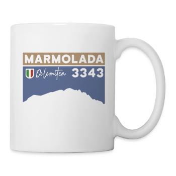Marmolada Marmolata Dolomiten Punta Penia Wandern - Tasse - Weiß - Rechts