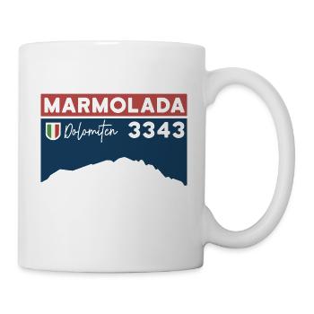 Marmolada Marmolata Dolomiten Punta Penia Wandern - Tasse - Weiß - Rechts