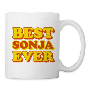 Sonja Vorname lustiges Geschenk - Tasse - Weiß - Rechts