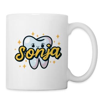 Zahnarzthelferin Sonja - Tasse - Weiß - Rechts