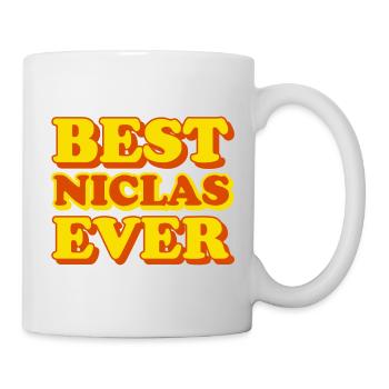 Niclas Vorname lustiges Geschenk - Tasse - Weiß - Rechts
