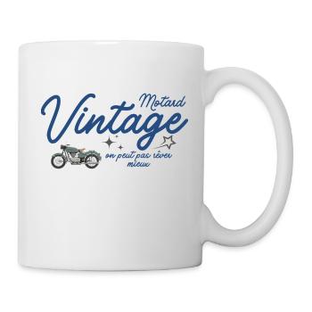 Moto Vintage - Mug blanc - blanc - Droite