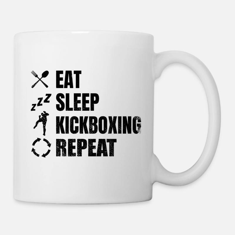 Kickboxer Motivation - Tasse - Weiß