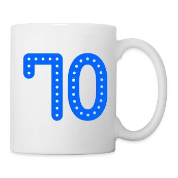 70. 70 YEARS. 70TH ANNIVERSARY. 70TH ANNIVERSARY. - Mug - white - Right