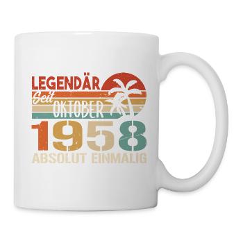 Legenden werden im Oktober 1958 geboren - 1958 - Tasse - Weiß - Rechts