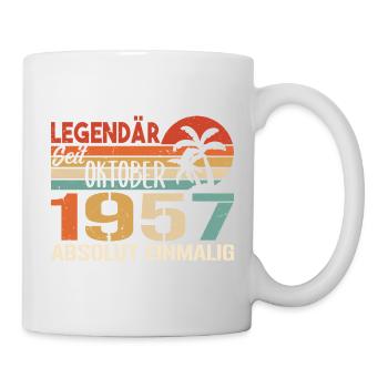 Legenden werden im Oktober 1957 geboren - 1957 - Tasse - Weiß - Rechts