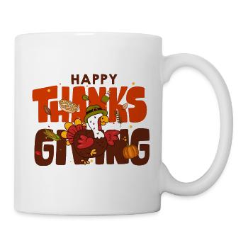 Funny turkey, Thanksgiving - Mug - white - Right