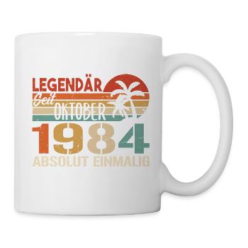 Legenden werden im Oktober 1984 geboren - 1984 - Tasse - Weiß - Rechts