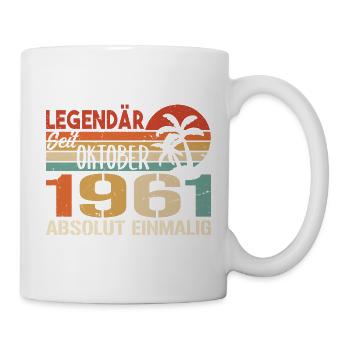 Legenden werden im Oktober 1961 geboren - 1961 - Tasse - Weiß - Rechts
