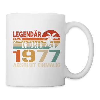 Legenden werden im Oktober 1977 geboren - 1977 - Tasse - Weiß - Rechts