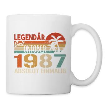 Legenden werden im Oktober 1987 geboren - 1987 - Tasse - Weiß - Rechts