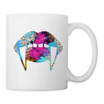 Groovy Vampirelips Light Blue Purple - Tasse - Weiß - Rechts