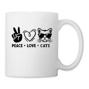Peace Love Cats - Mug - white - Right
