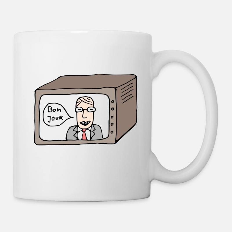 Bon Jour - Tasse - Weiß