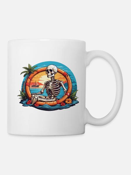 Skeleton at Sunset - Mug - white