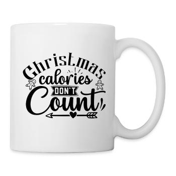 Christmas Calories don't count Weihnachten - Mug - white - Right