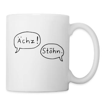 ächz stöhn - Tasse - Weiß - Rechts