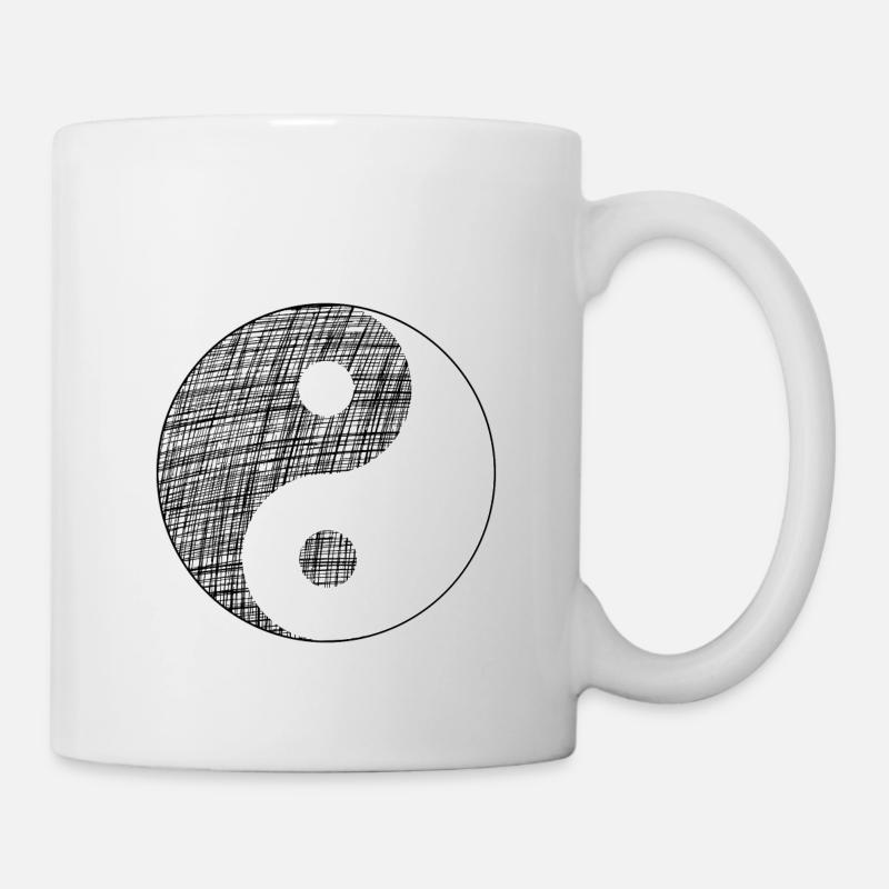 yin yang - Tasse - Weiß