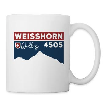 Weisshorn Wallis Hochtour Souvenir Bergführer Tour - Tasse - Weiß - Rechts