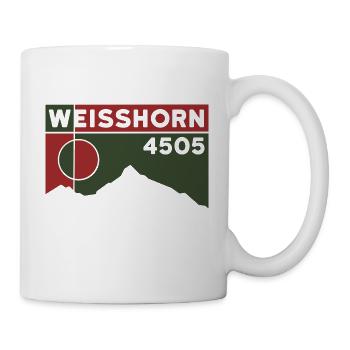 Wallis Weisshorn Hochtour Bergtour Tour Souvenir - Tasse - Weiß - Rechts