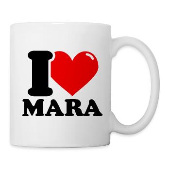 I love mara Vorname - Tasse - Weiß - Rechts