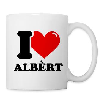 I love albèrt Vorname - Tasse - Weiß - Rechts