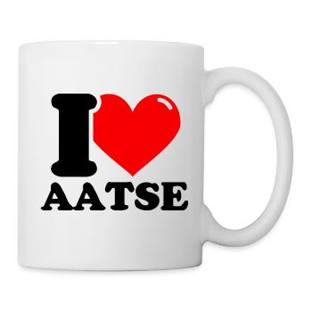 J'adore le prénom aatse - Mug blanc - blanc - Droite
