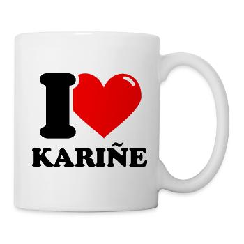 I love kariñe First name - Mug - white - Right