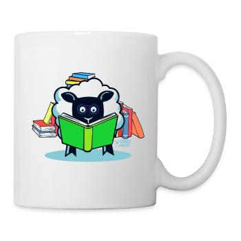Les brebis aiment lire ? - Mug blanc - blanc - Droite