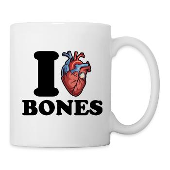 Ich liebe Bones - Tasse - Weiß - Rechts