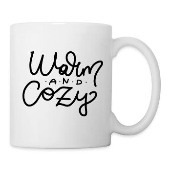 Warm and Cozy / Warm und Gemütlich - Tasse - Weiß - Rechts