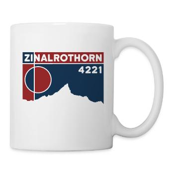 Zinalrothorn Voie normale Traversée de l’arête nord - Mug blanc - blanc - Droite